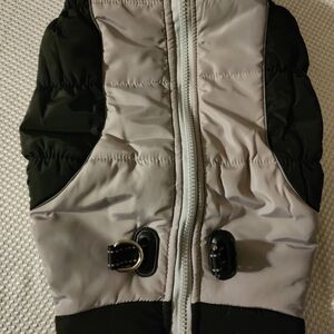 Black and Gray Puffer Vest